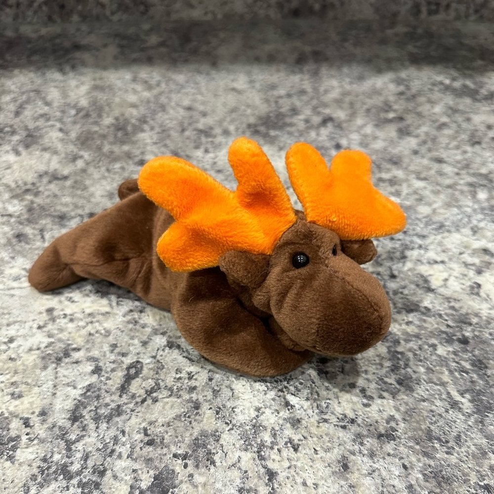 Vintage 1993 Ty Chocolate The Moose Beanie Babies Toy Plush Collection
